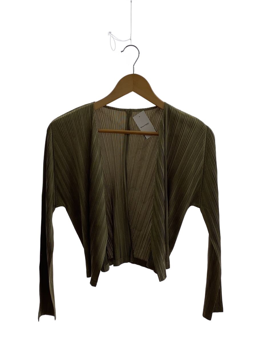 【中古】PLEATS PLEASE ISSEY MIYAKE◆プリーツカーディガン(薄手)/3/ポリエステル/GRN/無地/PP13-F0376【レディースウェア】|2nd STREET 店