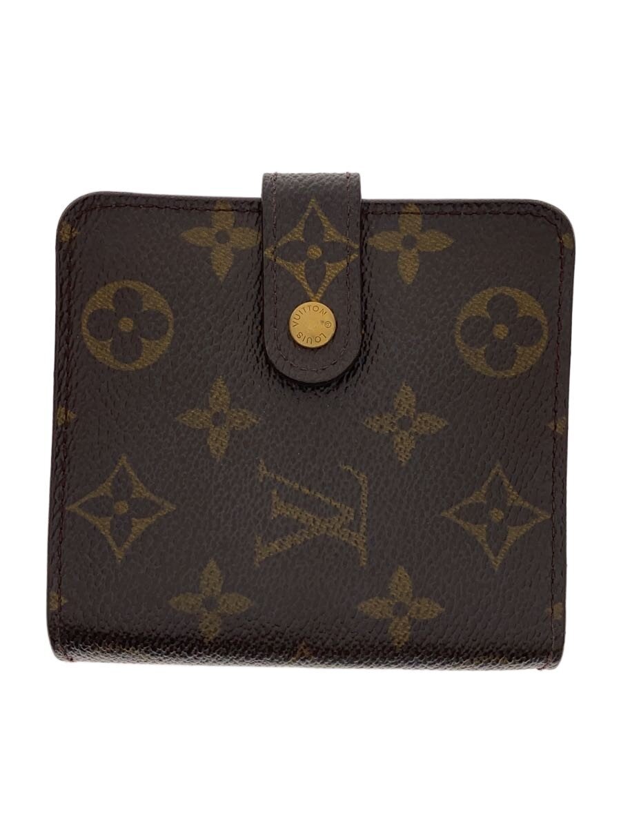 【中古】LOUIS VUITTON◆コンパクト・ジップ_モノグラム・キャンバス/PVC/BRW/総柄/レディース【服飾雑貨他】|2nd STREET 店