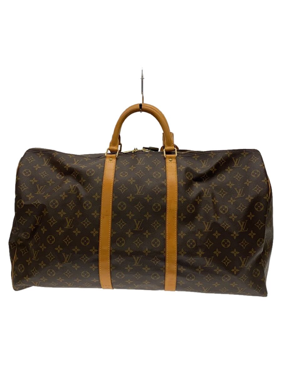 【中古】LOUIS VUITTON◆キーポル・バンドリエール60_モノグラム・帆布_BRW/PVC/BRW【御徒面子】