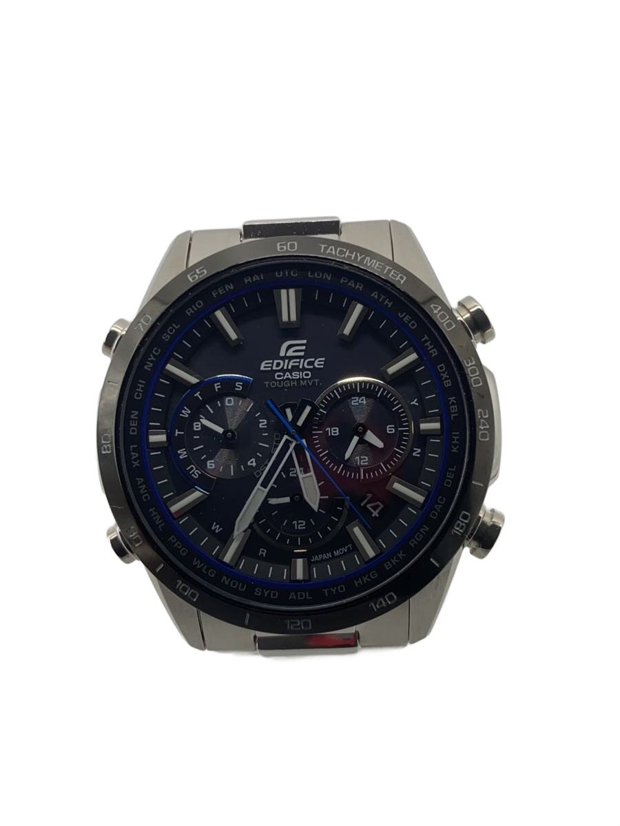 【中古】CASIO◆ソーラー腕時計・EDIFICE/アナログ/ステンレス/SLV/SLV/SS【服飾雑貨他】｜2ｎｄ STREET 店
