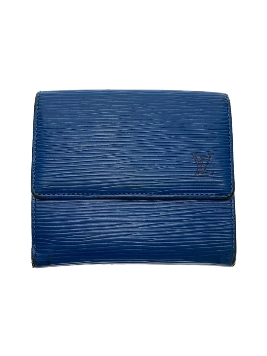 【中古】LOUIS VUITTON◆ポルト・モネ・ビエ・カルト・クレディ_エピ_BLU/レザー/BLU/メンズ【服飾雑貨他】