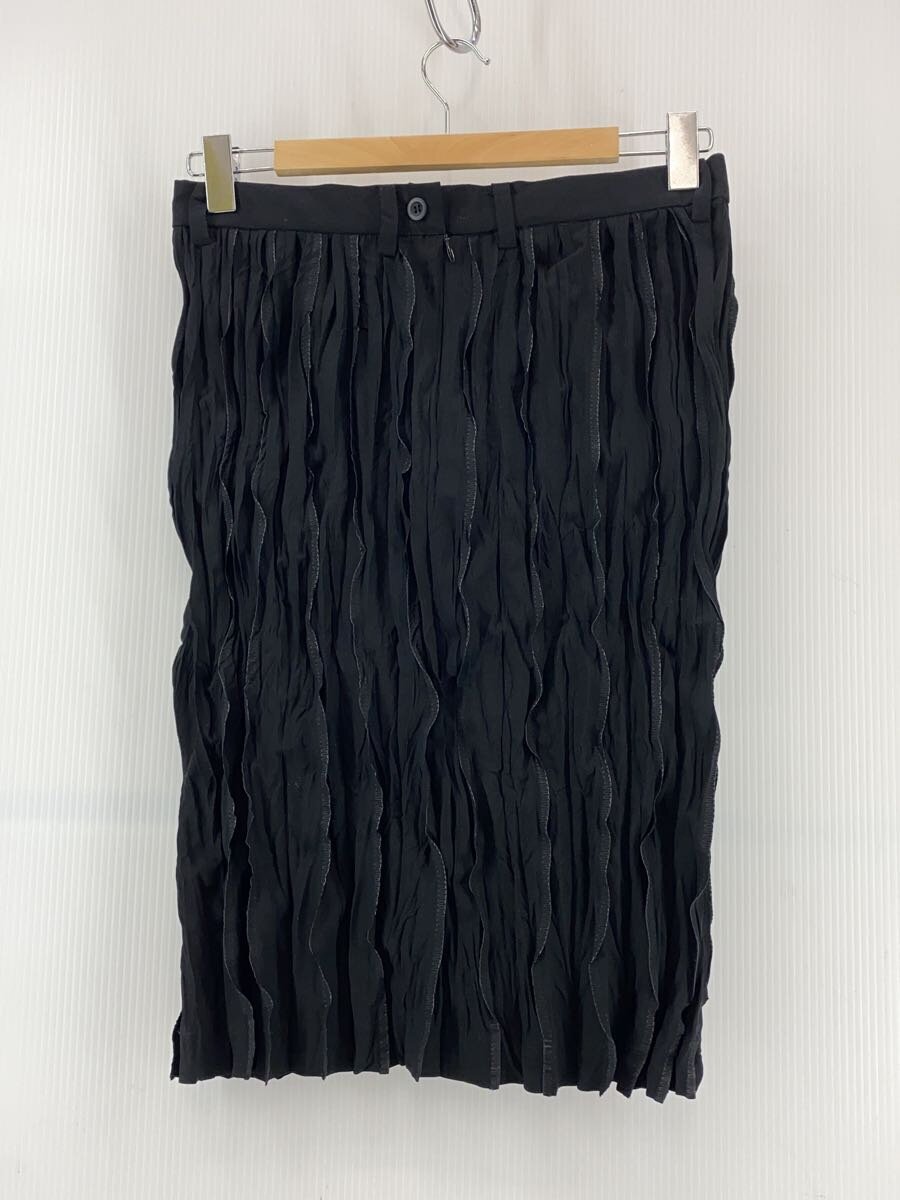 【中古】ISSEY MIYAKE◆筋目スコート/2/ポリエステル/BLK/無地/IM12FG964【レディース御召しもの】