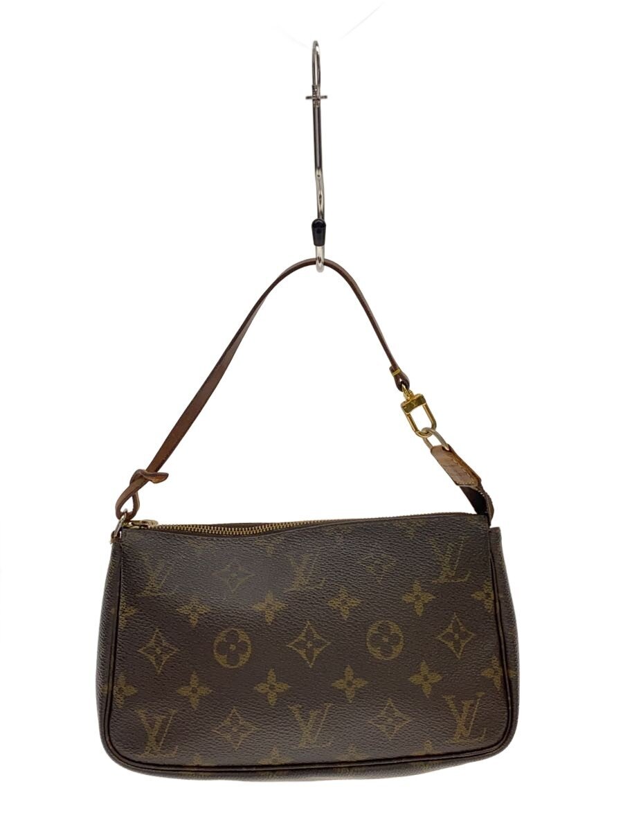【中古】LOUIS VUITTON◆1)ポシェット・アクセソワール_モノグラム・帆布/PVC/BRW//【御徒面子】