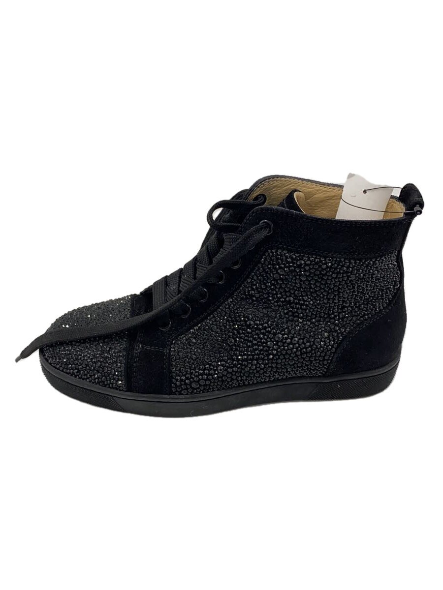 【中古】Christian Louboutin◆ハイカットスニーカー/35.5/BLK/伝達ルート石ころ【シューズ】