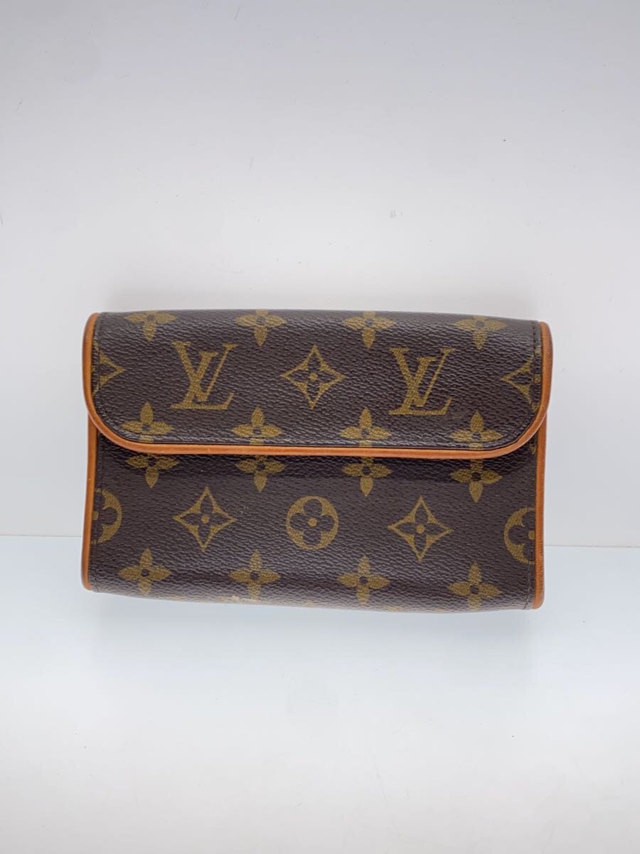 【中古】LOUIS VUITTON◆ポシェット・フロランティーヌ_モノグラム・帆布_BRW/PVC/BRW【御徒面子】