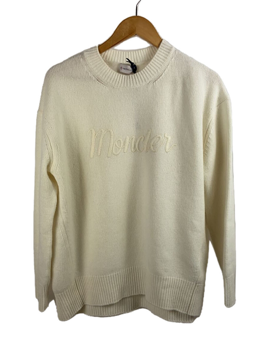 【中古】MONCLER◆ニット・セーター(厚手)/S/ウール/WHT/無地/J20939C00007 M4281//【レディースウェア】|2nd STREET 店