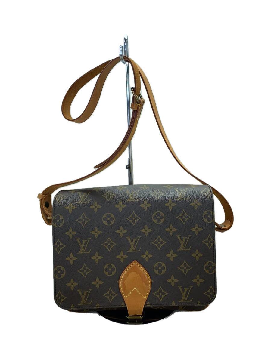 【中古】LOUIS VUITTON◆カルトシエールMM_モノグラム・帆布_BRW/PVC/BRW/モノグラム【御徒面子】