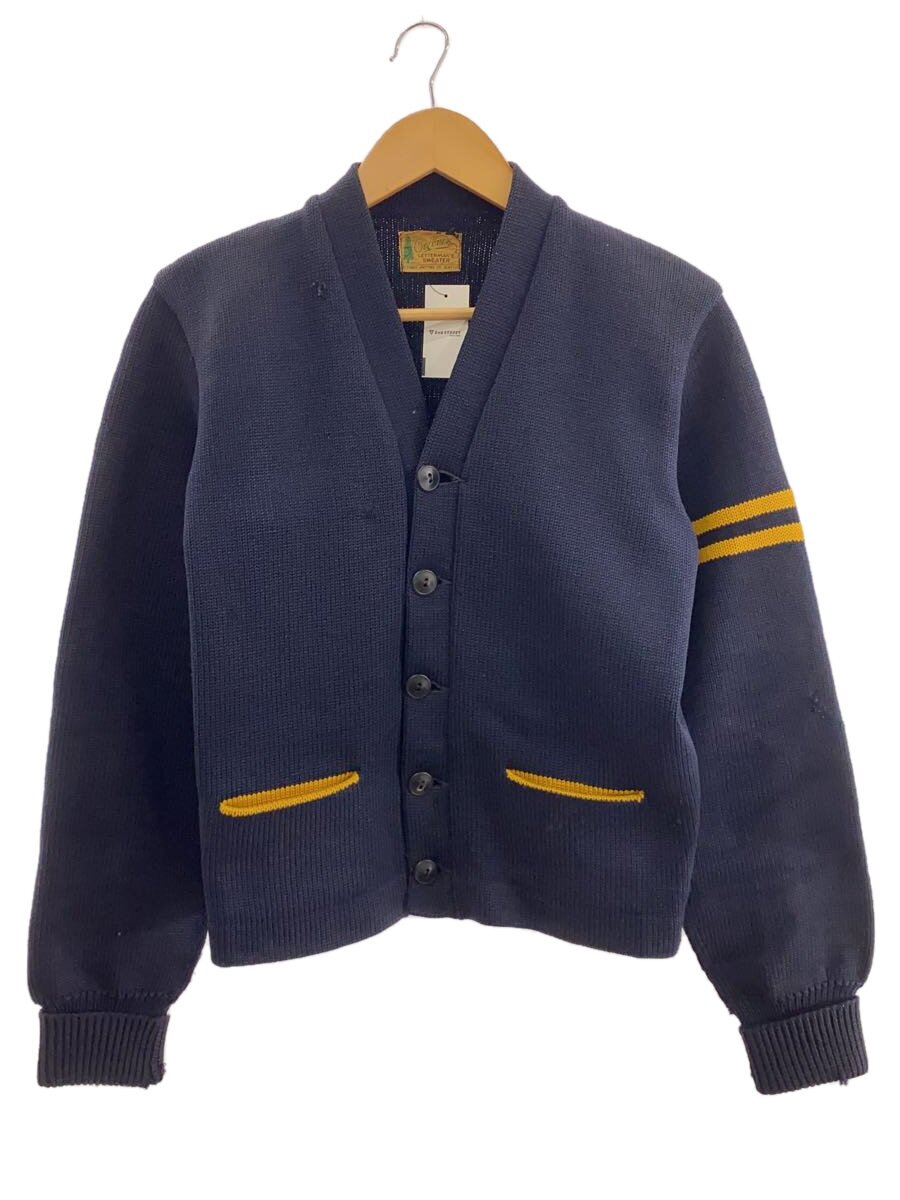 【中古】Octonek/50～60s/レタードニットカーディガン(朦々たる)/--/羊毛/NVY【メンズウェア】