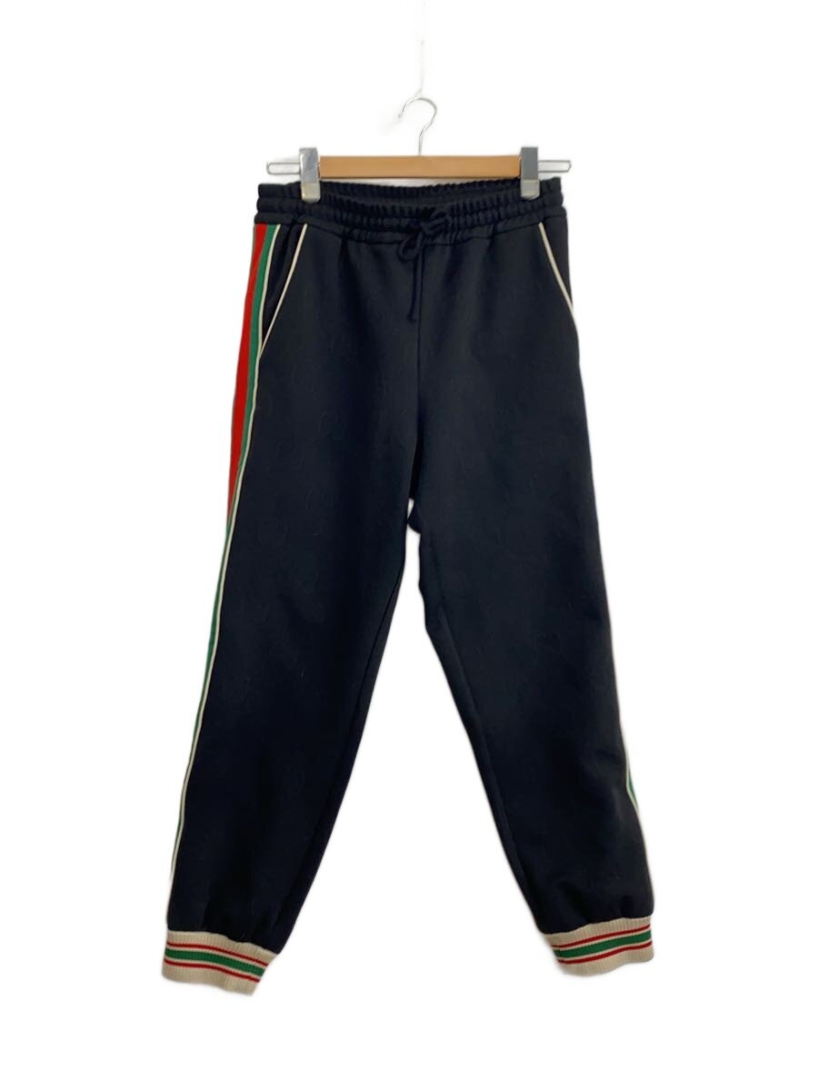 【中古】GUCCI◆貨物自動車ズボン下/XS/ポリエステル/BLK/ジャガードシェリーライン【メンズウェア】