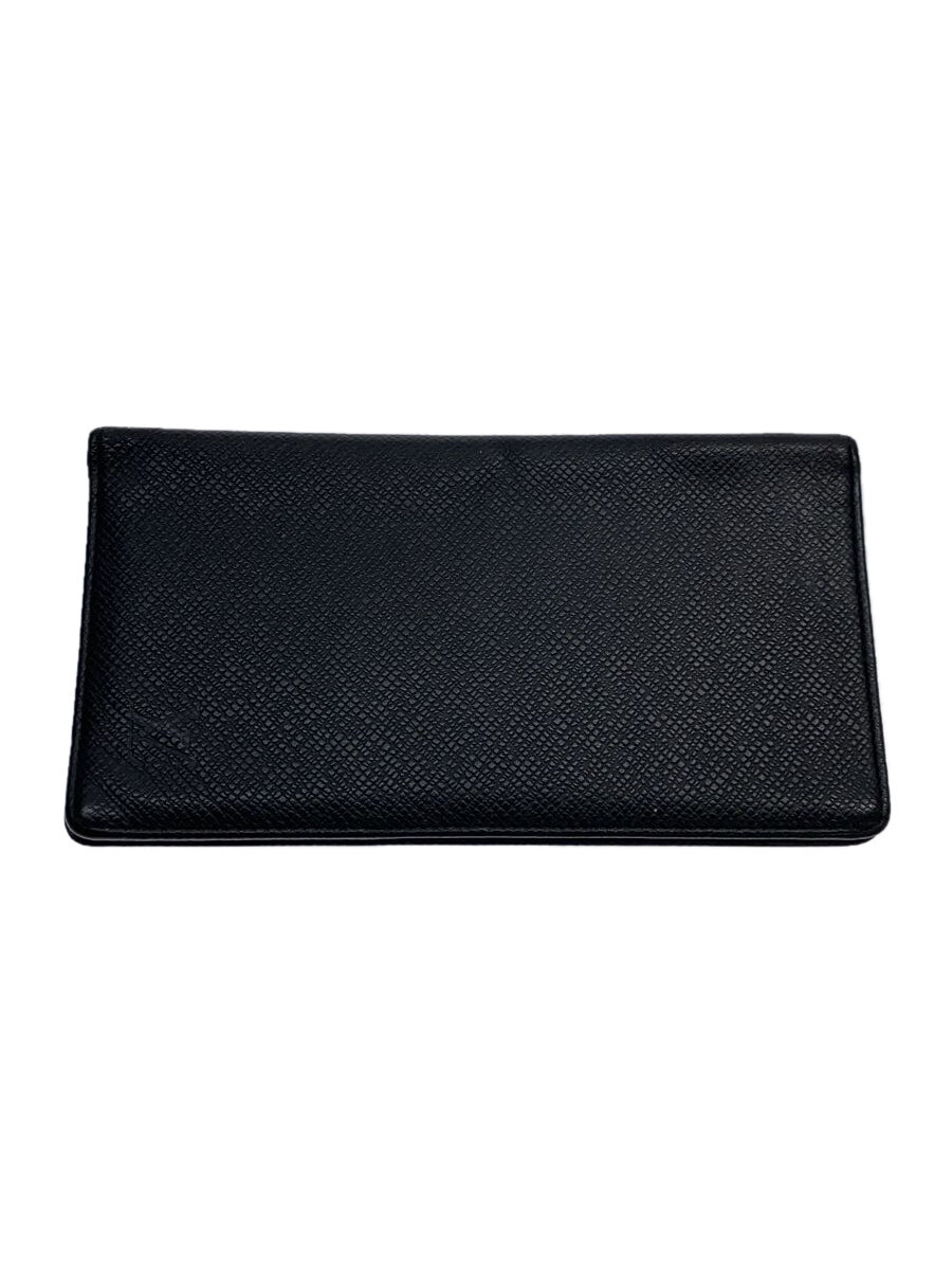 【中古】LOUIS VUITTON◆ポルト・フォイユ・ロン_タイガ_BLK/牛革/BLK/メンズ【服飾雑貨他】