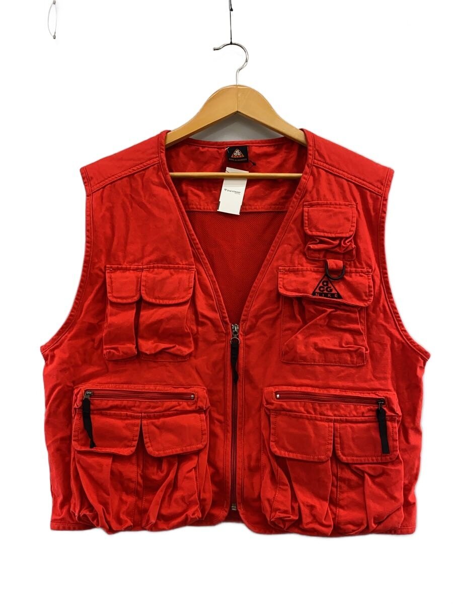 【中古】NIKE ACG◆フィッシングベスト/90s/限りない/M/綿織物/RED//【メンズウェア】