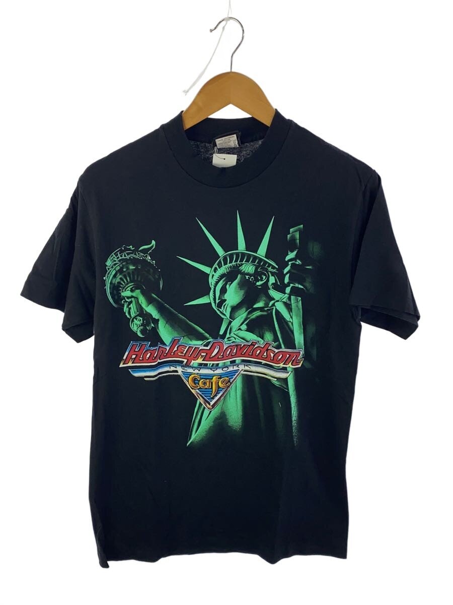 【中古】HARLEY DAVIDSON◆自由の女神/USA製/両シングル/Tシャツ/M/コットン/BLK【メンズウェア】|2nd STREET 店