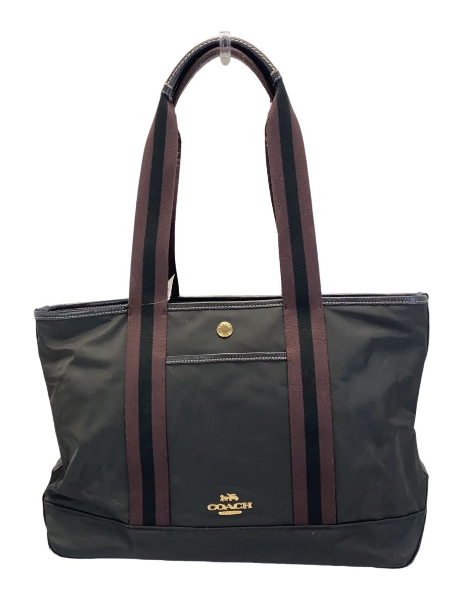 【中古】COACH◆エリス/トートバッグ/ナイロン/BLK/CA208【御徒面子】