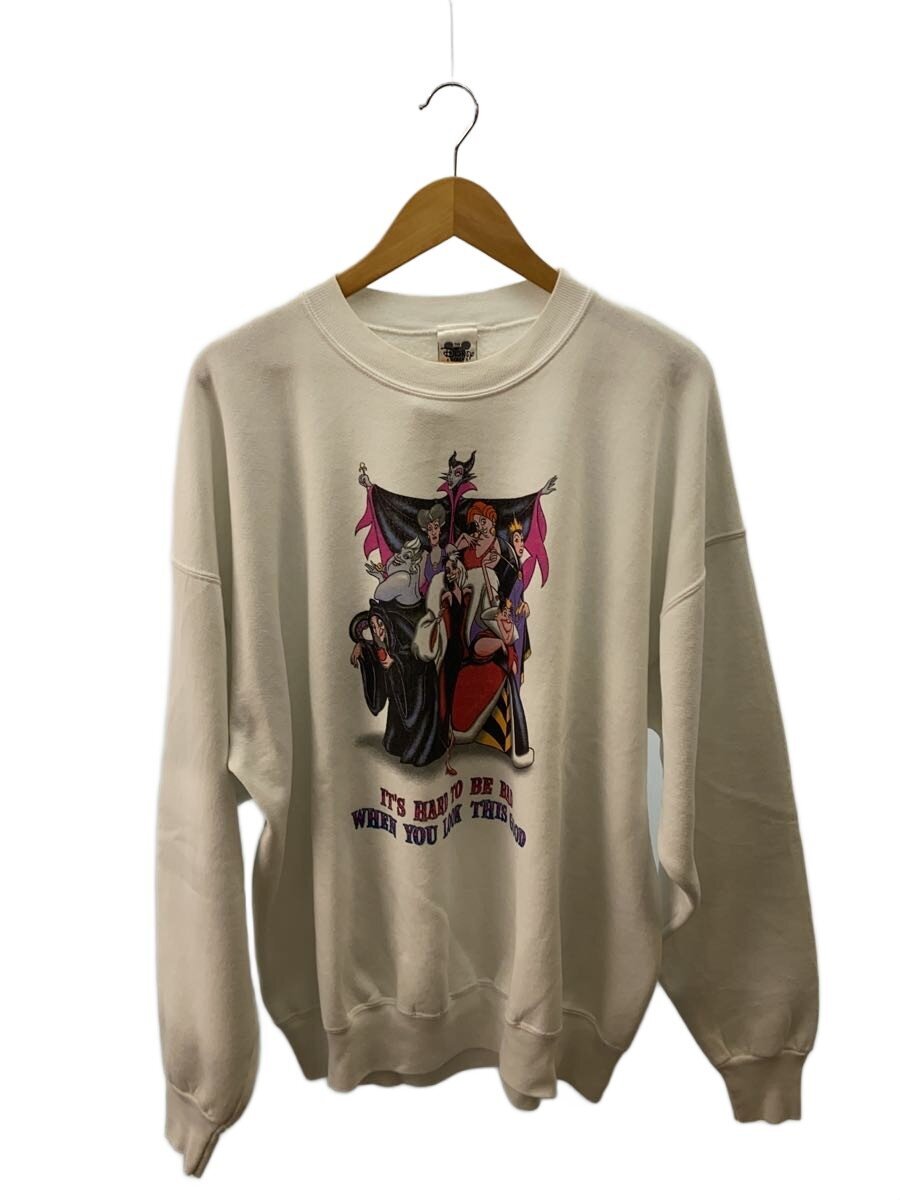 【中古】Disney VINTAGE◆90s/Disney VILLAINS BAD GIRLs/ヴィランズ_プリントスウェット/ホワイト/白【メンズウェア】|2nd STREET 店