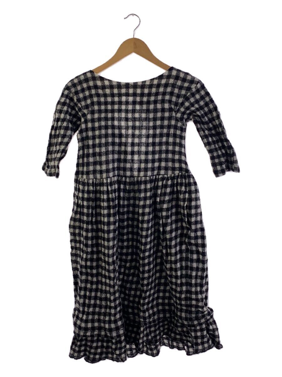【中古】Tao COMME des GARCONS◆24AW/先染ウールツイルギンガムチェックワンピース//S/羊毛/BLK/ギンガム【レディース御召しもの】