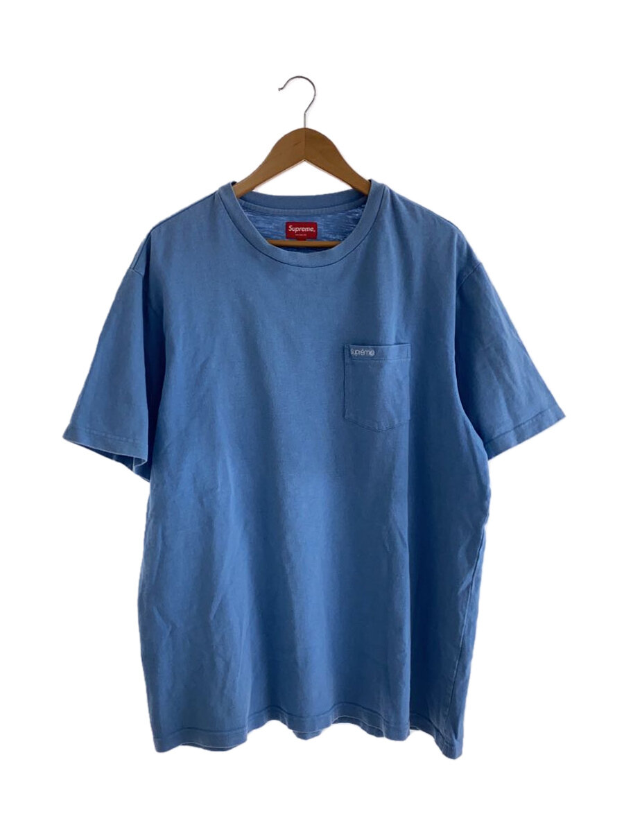 【中古】Supreme◆23SS/S/S Pocket Tee/プルオーバー/XL/綿織物/BLU/無地//【メンズウェア】