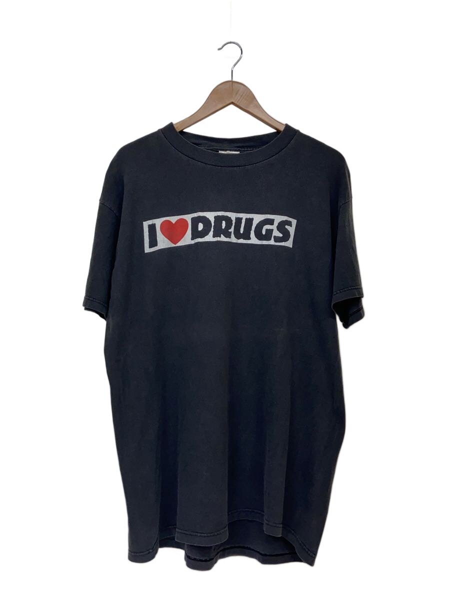 【中古】TULTEX◆90s/Marilyn Manson/I LOVE DRUGS/プルオーバー/XL/黒いこと/Band T【メンズウェア】
