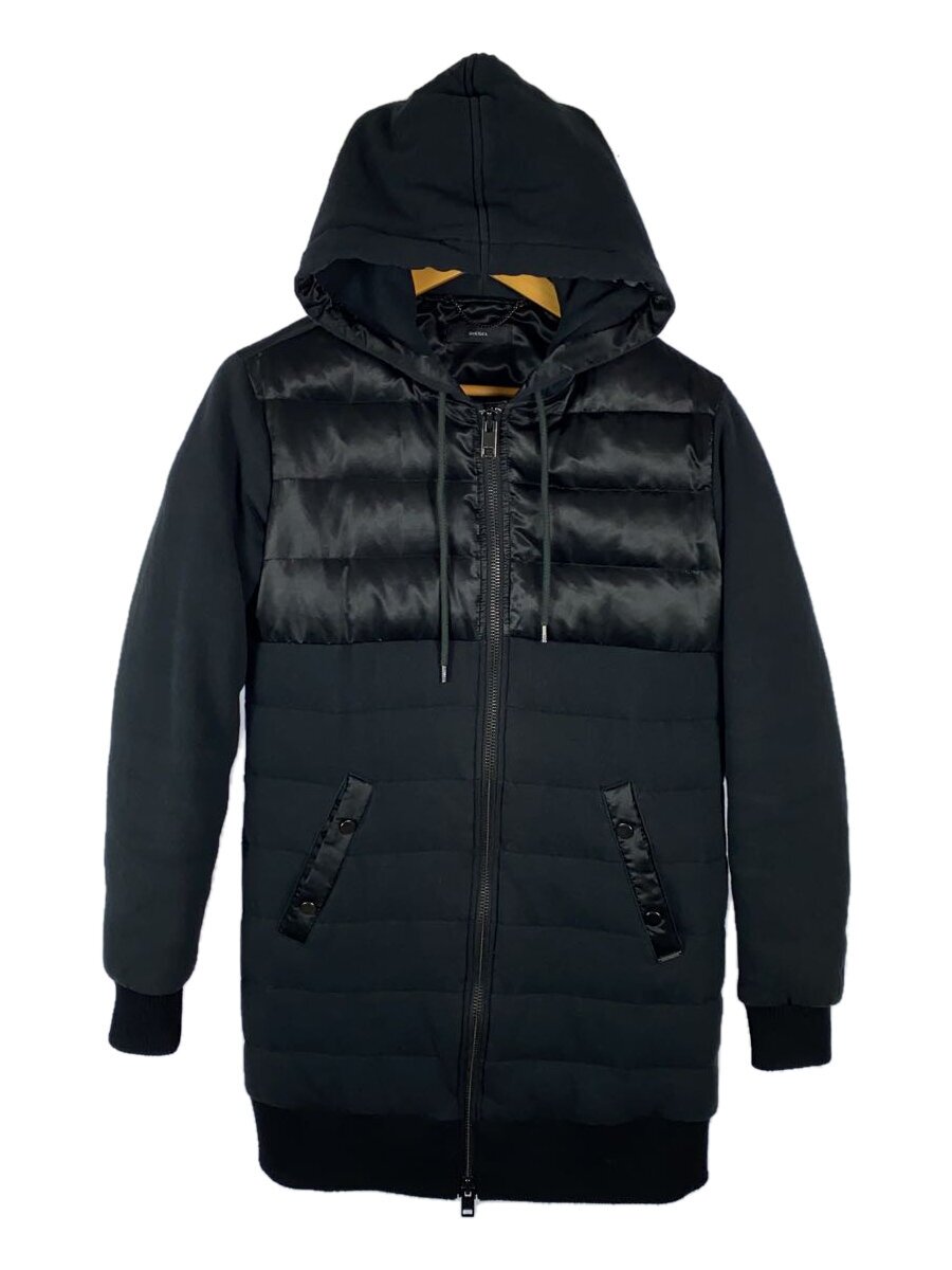 【中古】DIESEL◆ロングダウンジャケット/S/ポリエステル/BLK/無地【レディース御召しもの】