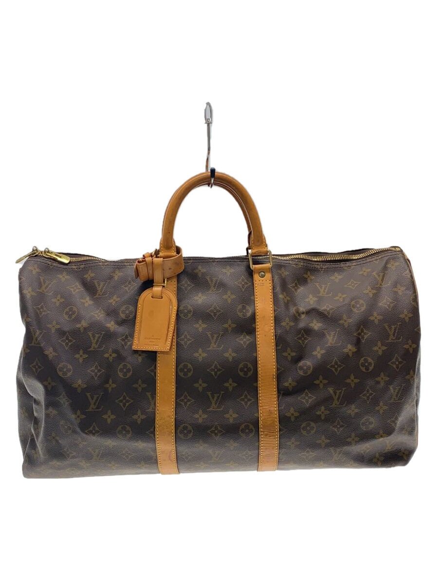 【中古】LOUIS VUITTON◆キーポル・バンドリエール55_モノグラム・帆布_BRW/PVC/BRW【御徒面子】