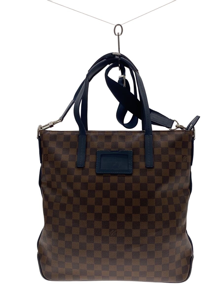【中古】LOUIS VUITTON◆先駆者_ダミエ・エベヌ/PVC/BRW【御徒面子】