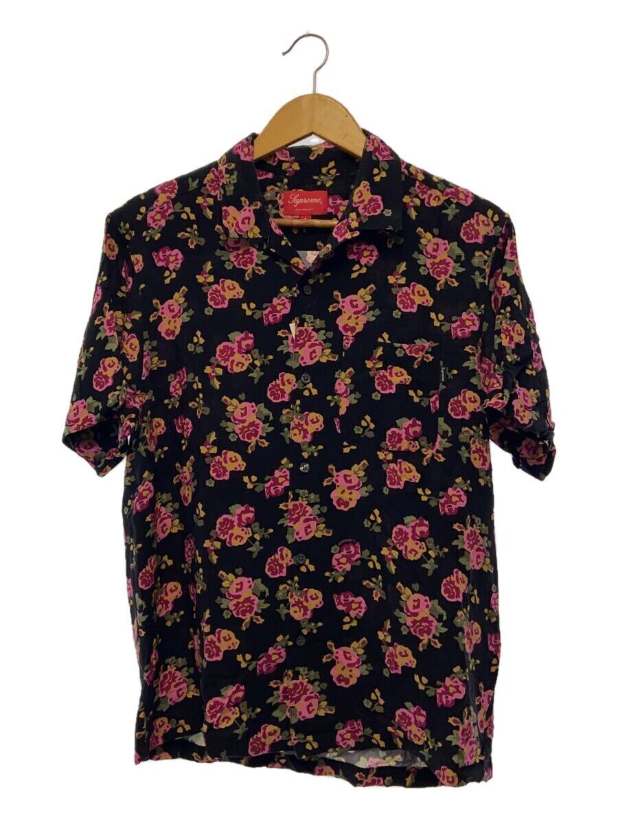 【中古】Supreme◆20SS/Floral Rayon S/S Shirt/半袖プルオーバー/S/人絹/BLK/花柄【メンズウェア】