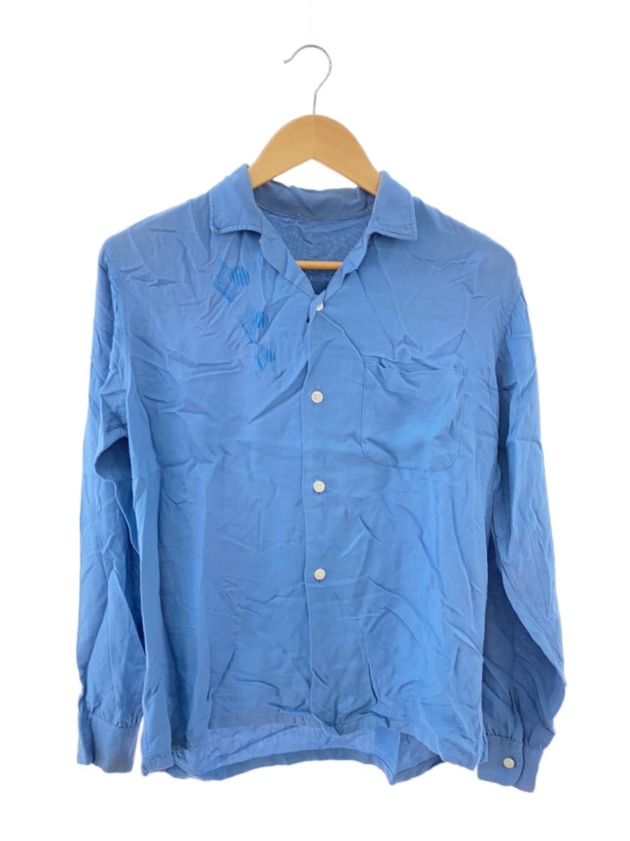 【中古】長袖シャツ/--/レーヨン/BLU/無地【メンズウェア】｜2ｎｄ STREET 店