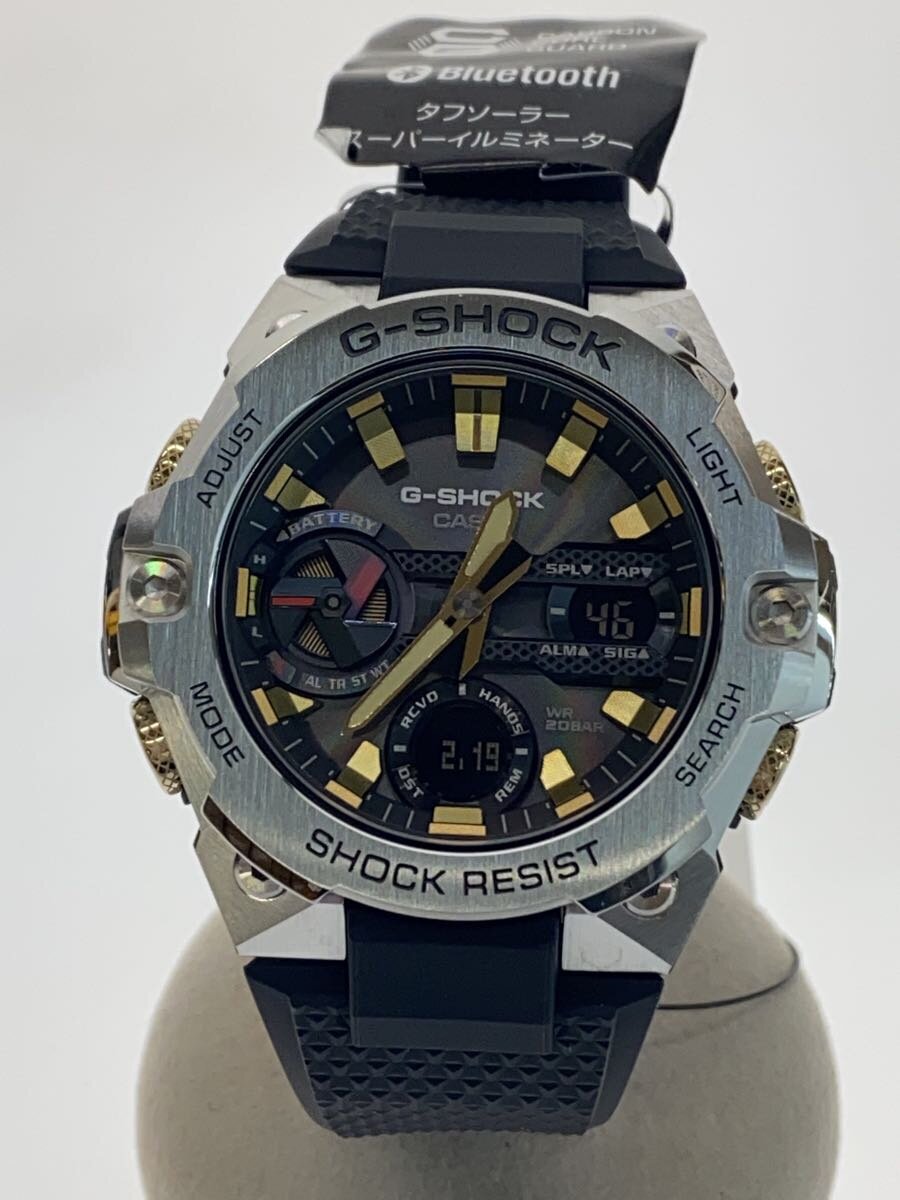 【中古】CASIO◆ソーラーウオッチ_G-SHOCK/デジタル/天然ゴム/BLK/BLK【服飾雑貨他】