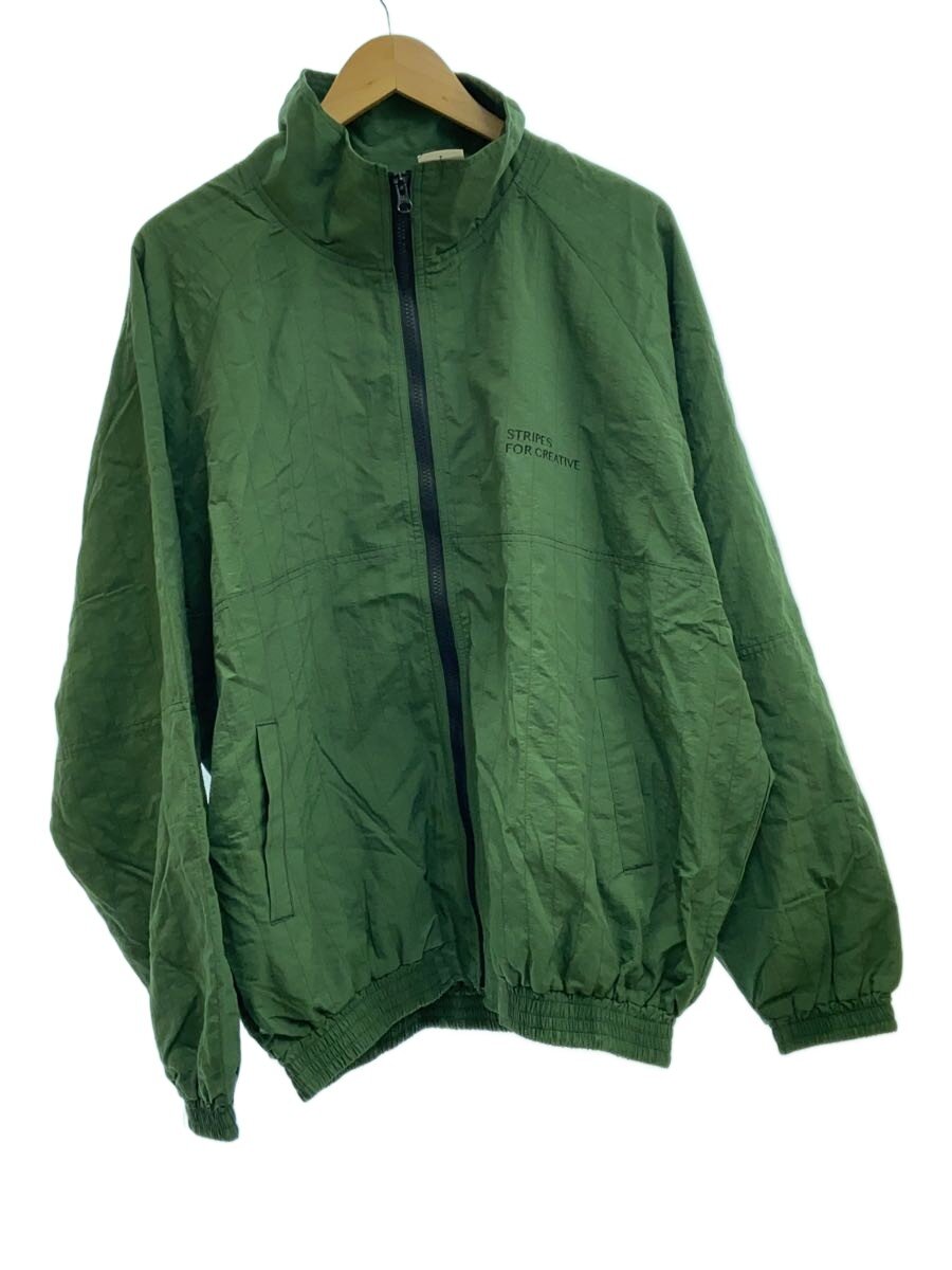 【中古】S.F.C (STRIPES FOR CREATIVE)◆ナイロン上衣/L/ナイロン/GRN/縞模様【メンズウェア】
