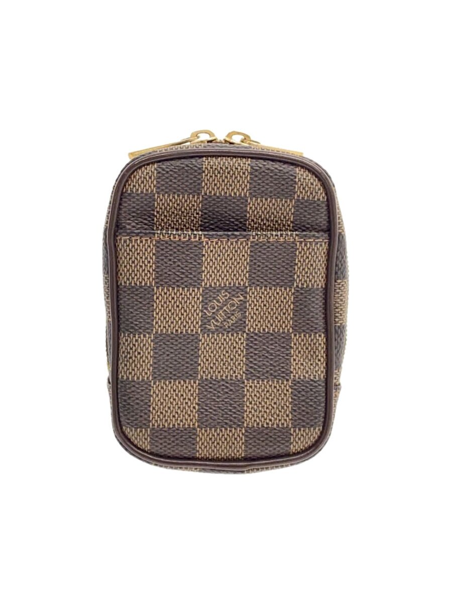 【中古】LOUIS VUITTON◆エテュイオカピPM_ダミエ・エベヌ_BRW/PVC/BRW/N61738//【御徒面子】