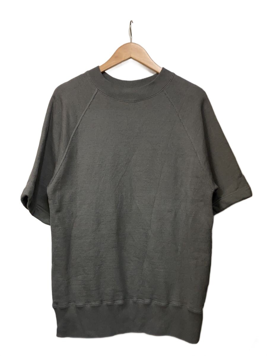 【中古】Slopeslow◆overdyed inlaid jersey half sleeve sweatat shirt/L/GRY/無地/【メンズウェア】