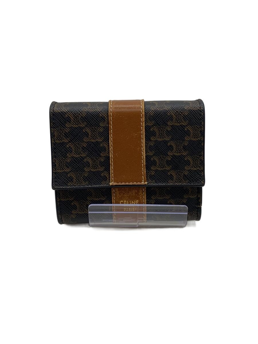 【中古】CELINE◆3つ折り札入れ/--/BLK/レディース【服飾雑貨他】