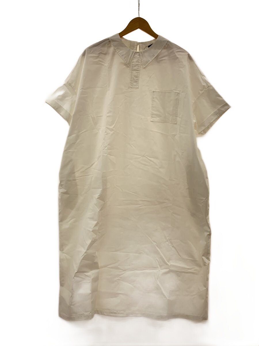【中古】mizuiro ind◆スポーツシャツ風 向こう正面衣嚢 ティーシャツ衣装/人絹/WHT【レディース御召しもの】