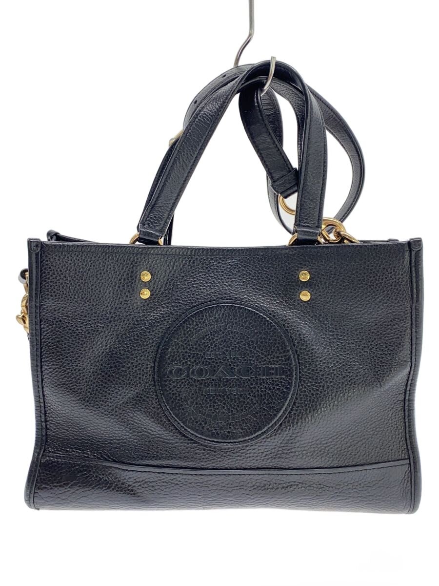 【中古】COACH◆デンプシー・キャリーオール_ウィズパッチ/レザー/BLK/無地【バッグ】｜2ｎｄ STREET 店