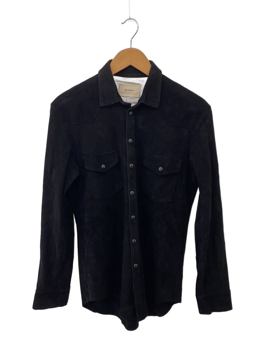 【中古】The Letters◆スウェードレザーウエスタンシャツ/M/鹿レザー/BLK/FW14-LS005【メンズウェア】|2nd STREET 店