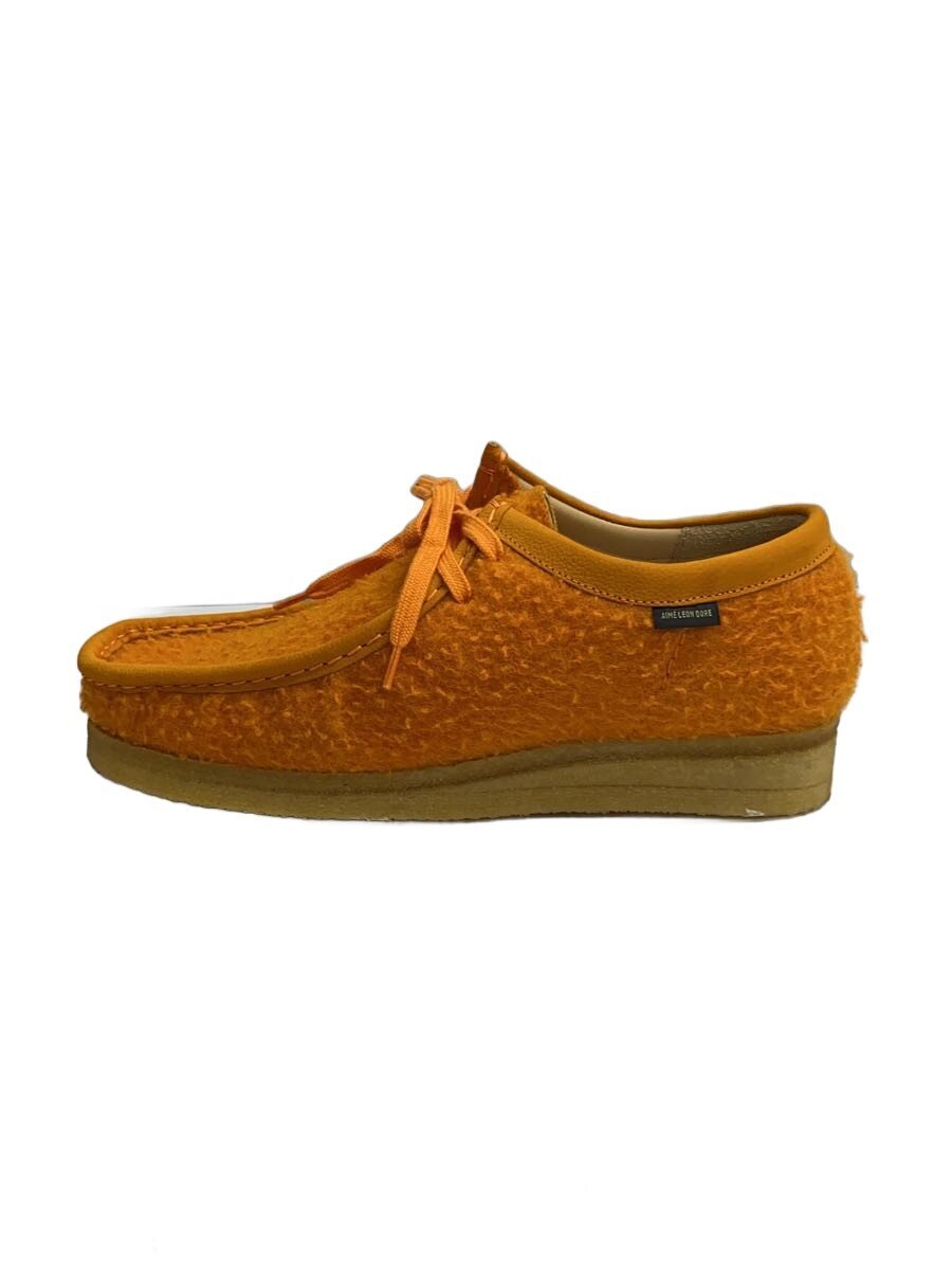 【中古】Clarks◆ワラビー/シューズ/27糎/オレンジ色/羊毛【シューズ】