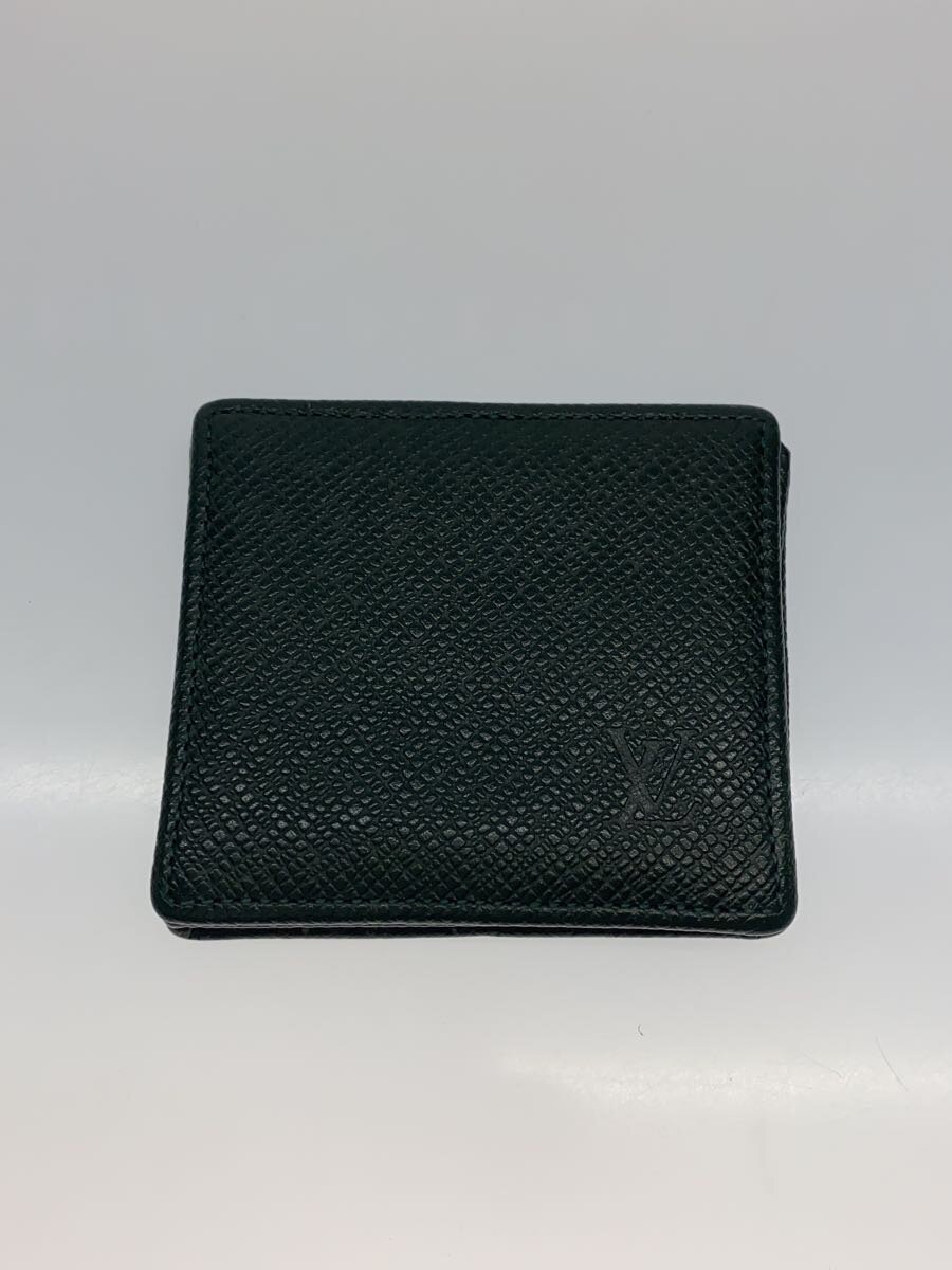 【中古】LOUIS VUITTON◆ポルト・モネ・ボワット_タイガ_GRN/PVC/GRN/メンズ【服飾雑貨他】