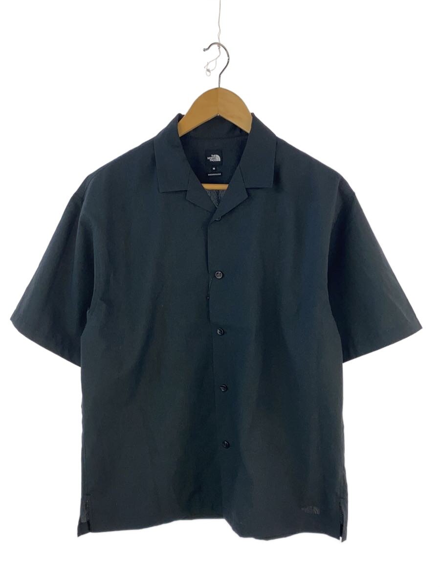 【中古】THE NORTH FACE◆S/S ALOHA VENT SHIRT_ショートスリーブアロハベントシャツ/M/ポリエステル/GRY【メンズウェア】