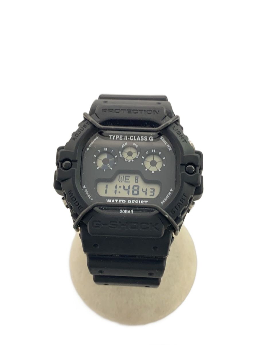 【中古】CASIO◆石英ウオッチ/デジタル/天然ゴム/BLK/BLK/DW-5900NH【服飾雑貨他】