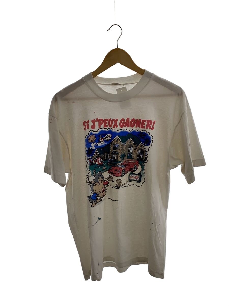 【中古】プルオーバー/--/綿織物/WHT/刷り上げる【メンズウェア】