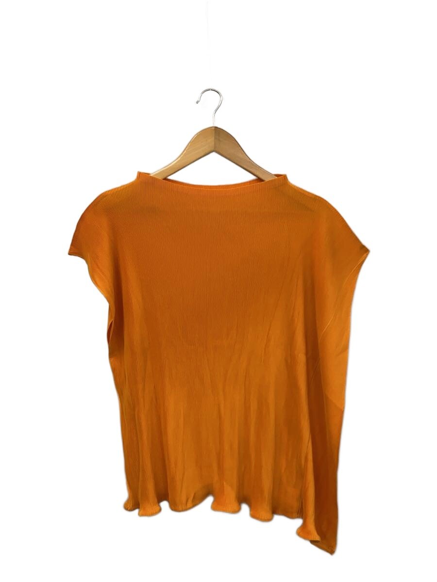 【中古】PLEATS PLEASE ISSEY MIYAKE◆ハイネックアシンメトリー細プリーツノースリーブカットソー/3/ポリエステル/ORN/PP43FK301//【レディースウェア】|2nd STREET 店