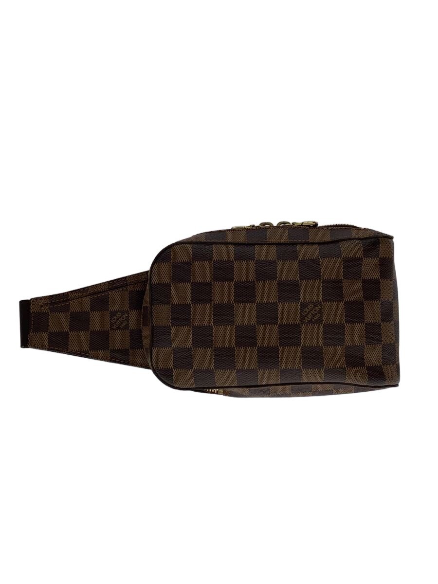 【中古】LOUIS VUITTON◆ジェロニモス_ダミエ・エベヌ/PVC/BRW【御徒面子】