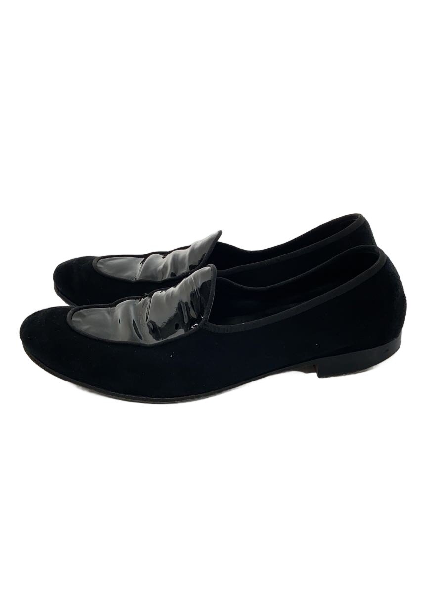 【中古】FERRANTE◆置き目毛皮/UK7.5/BLK/天鵞絨/※当てはめる感有【シューズ】