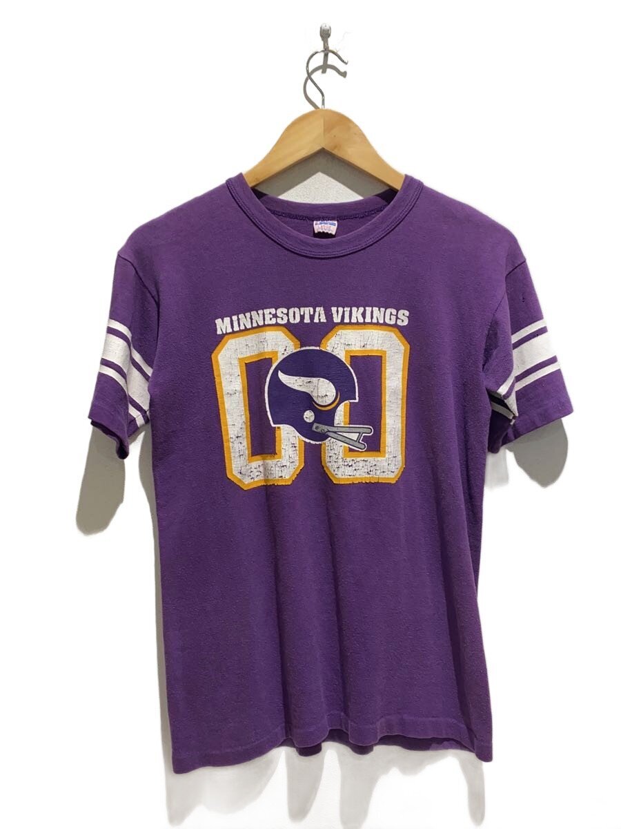 【中古】Champion◆70s/赤ちょうちん引き舟/MINNESOTA VIKINGS/プルオーバー/L/綿織物/PUP//【メンズウェア】
