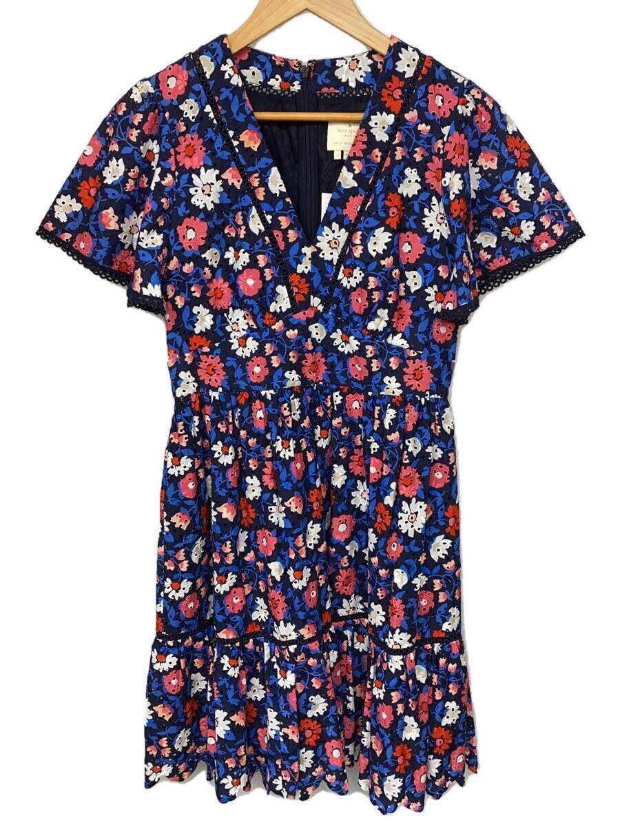 【中古】kate spade new york◆半袖衣装/4/綿織物/マルチ色つや/花柄/NJMU8492【レディース御召しもの】