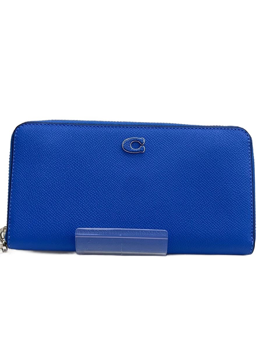 【中古】COACH◆長銭入れ/なめし革/BLU/レディース/CJ884【服飾雑貨他】