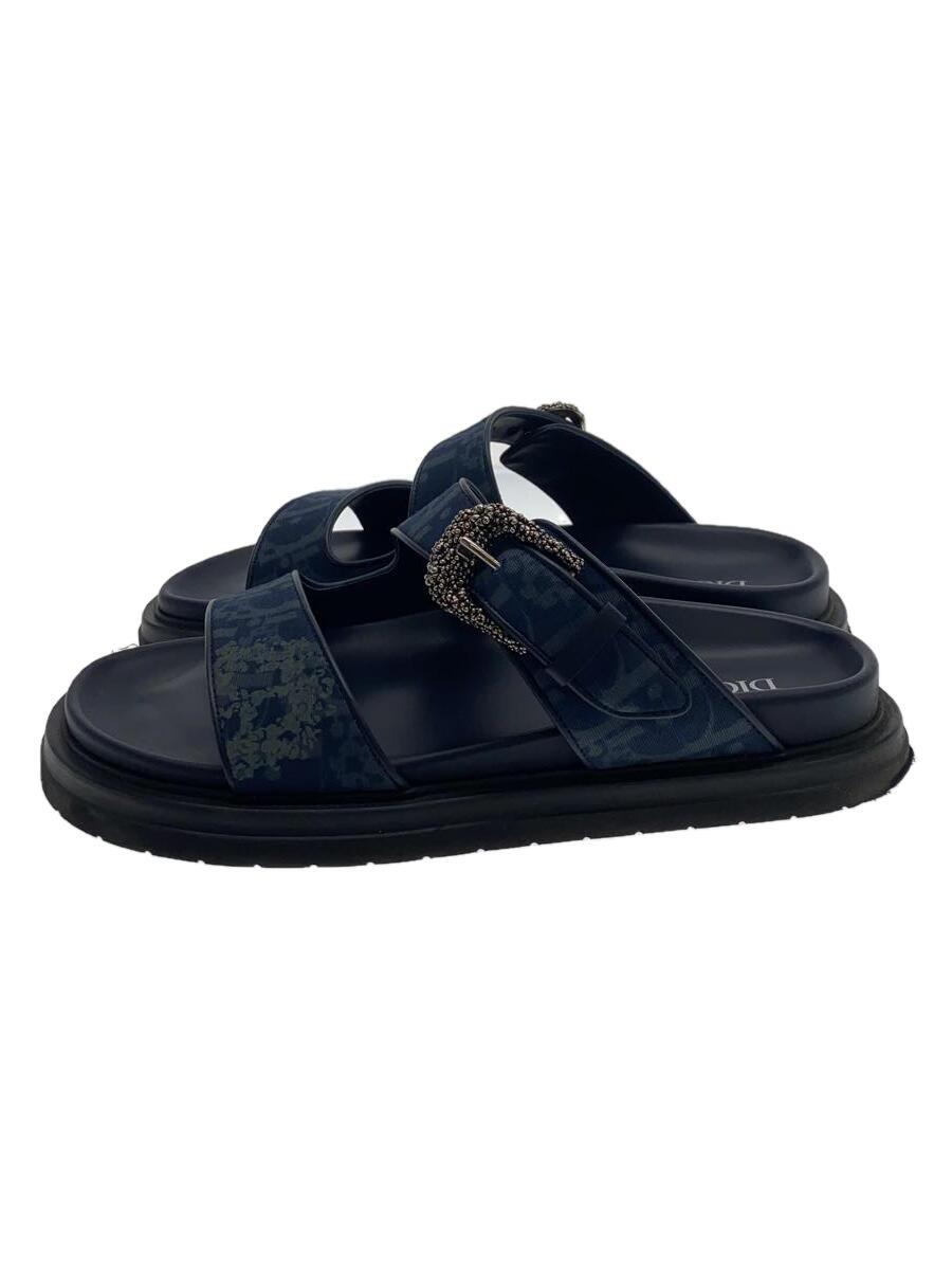 【中古】Dior HOMME◆サンダル/アクア サンダル40/ネイビー/総柄/デニム/ピースサイン/3SA133ZWZ H565【シューズ】|2nd STREET 店