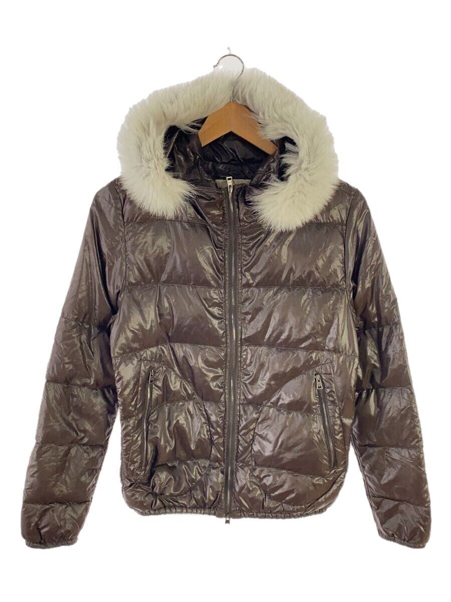 【中古】HERNO◆落ち込む上衣/42/ポリエステル/BRW/0900818【レディース御召しもの】