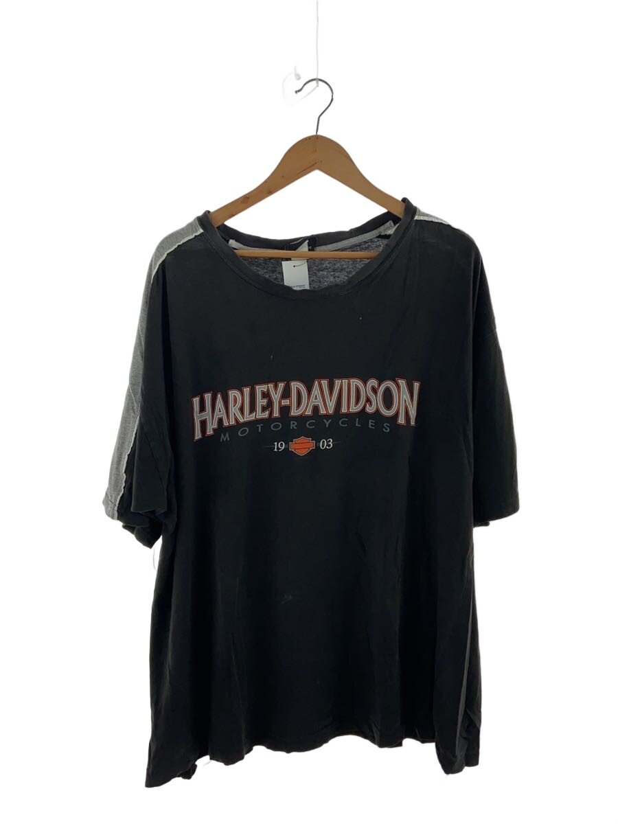 【中古】HARLEY DAVIDSON◆プルオーバー/--/綿織物/BLK/無地【メンズウェア】