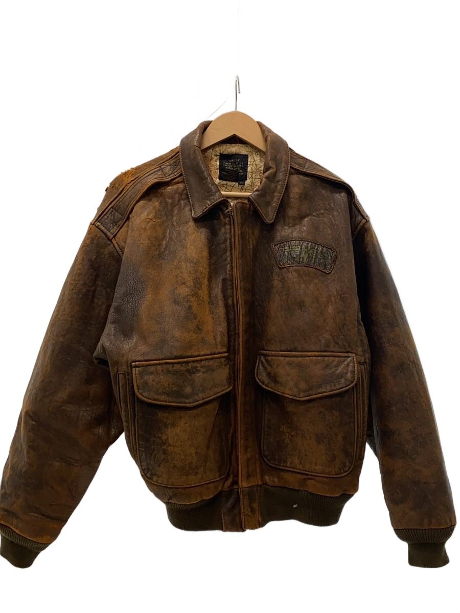 【中古】AVIREX◆80s A-2 FLYING TIGERS/バックプリントレザーフライトジャケット/総柄裏地/破れ【メンズウェア】｜2ｎｄ STREET 店