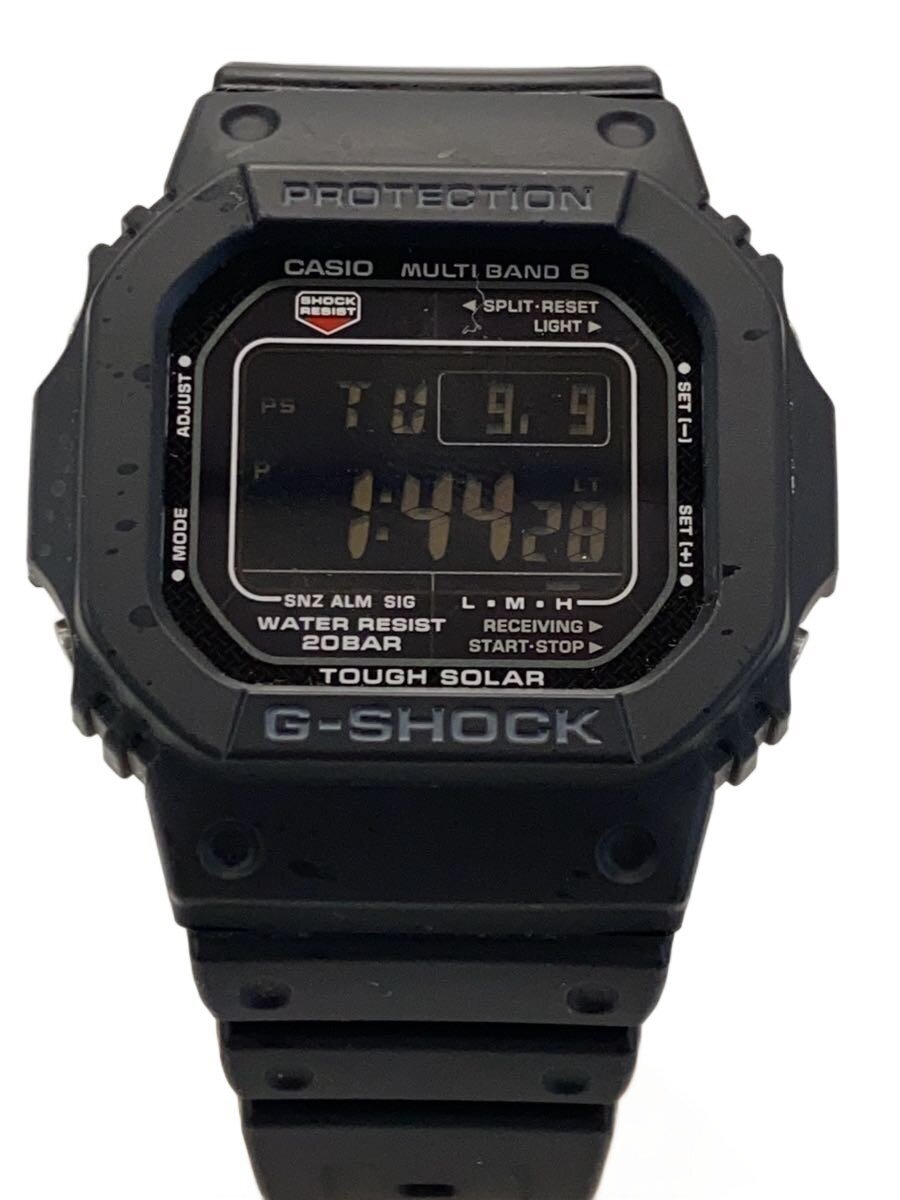 【中古】CASIO◆ソーラーウオッチ_G-SHOCK/デジタル/天然ゴム/BLK/BLK//【服飾雑貨他】
